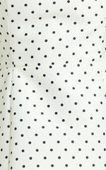 Dante Mini Dress - Halter Neck Tie Tulip Skirt Dress in White Polkadot